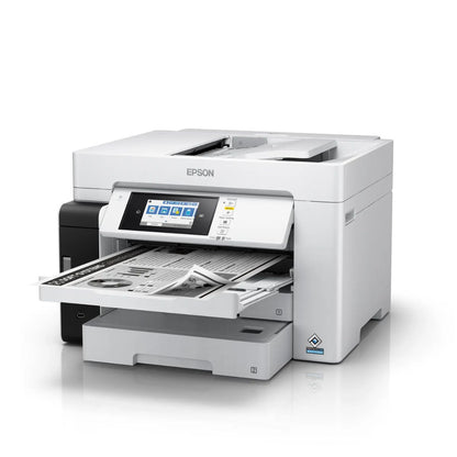 Epson EcoTank Pro M15180 3-in-1 Mono ( Black ) A3 Touchscreen Printer, 4800 x1200 DPI, 25ppm Print Speed, 125 Sheets Output Tray Capacity,, 66,000 Pages / Month Print Volume, White | C11CJ41407BY