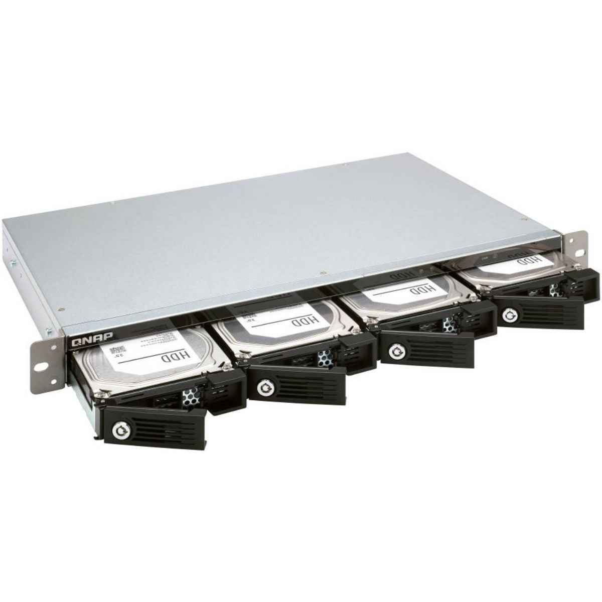 QNAP TR-004U 4-Bay 1U Short-Depth Rackmount RAID Enclosure – USB Type-C, SATA HDD/SSD Expansion