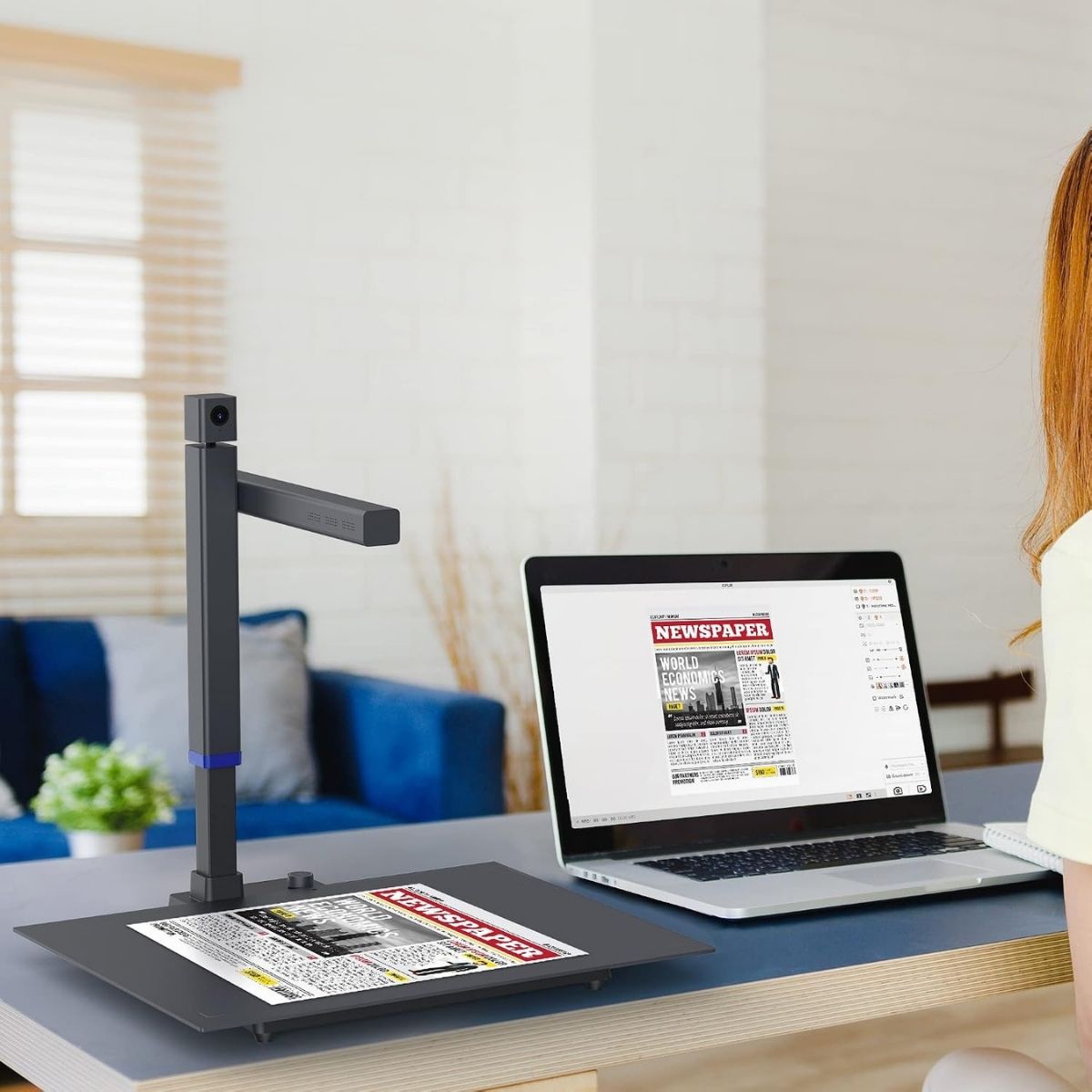 CZUR Shine Surface Pro Professional Document Scanner | 16MP Document Camera | 2MP Webcam | A3 Book Scanner
