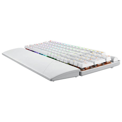 Asus ROG Strix Scope II 96 RX Wireless Mechanical Keyboard, RX Optical Switch, Sound-Dampening Foam, ABS Keycaps, Tri-Mode Connectivity, English - Arabic Layout, White | 90MP03S2-BKCA10