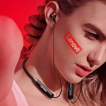 Lenovo HE05 Wireless Neckband Earphone, Bluetooth V5.0, 8 Hours Playtime, 10mm Driver Diameter, 20-20kHz Frequency, 98dB Sensitivity, Black | V8250B