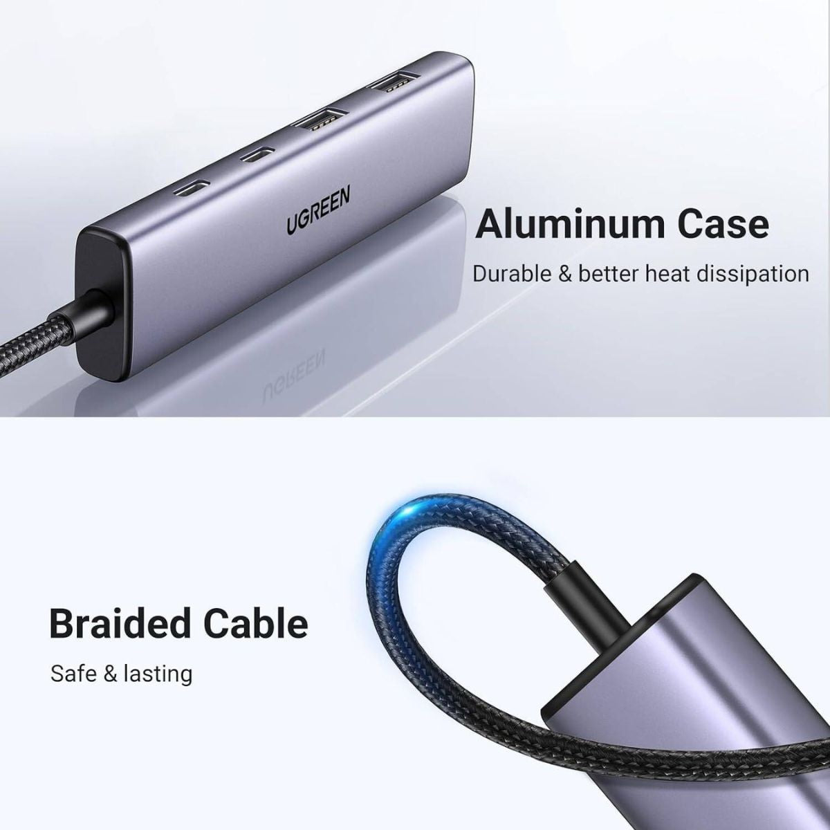 UGREEN USB-C to 2×USB-A + 2×USB-C Hub | 4-Port USB Expansion Hub