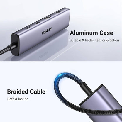 UGREEN USB-C to 2×USB-A + 2×USB-C Hub | 4-Port USB Expansion Hub