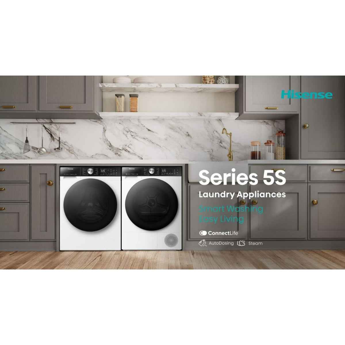 Hisense 5S Series DH5S102BB – 10kg Heat-Pump Tumble Dryer (Black)