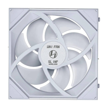 Lian Li UNI Fan SL-Infinity Wireless Reverse Blade 140mm ARGB PC Case Fan | Black / White