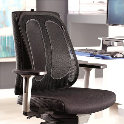 Fellowes Office Suites Mesh Back Support | Full Back Coverage | Tri-Tensioning | Breathable Mesh | Black | 9191301