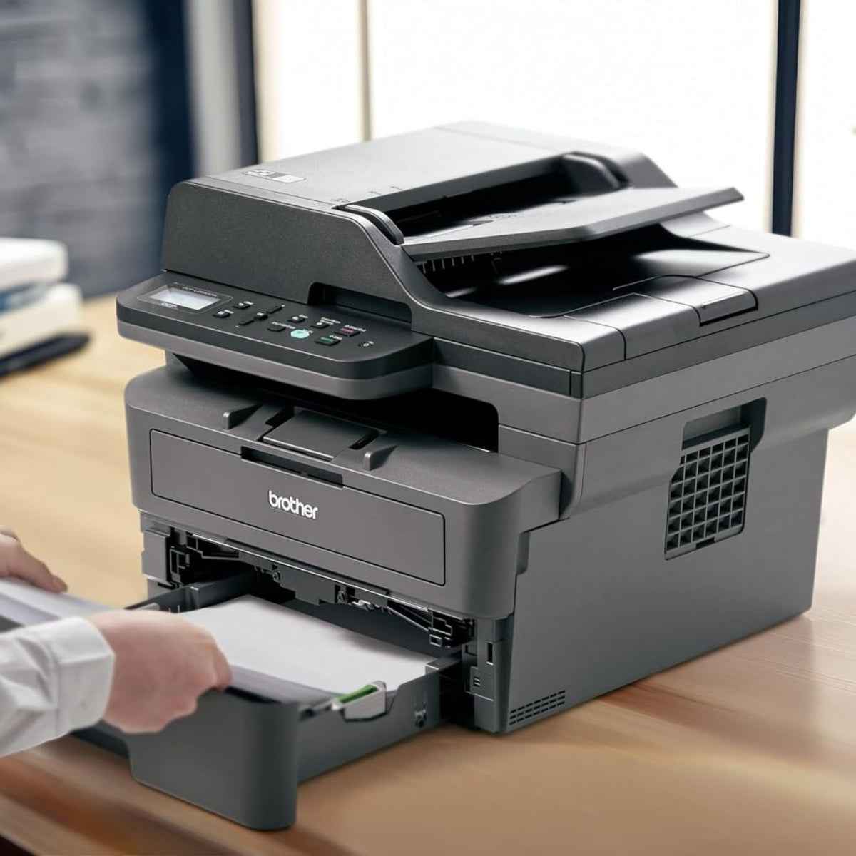 Brother DCP-L2640DW Compact Mono Laser Multi-Function Printer, Print, Scan, Copy, Up to 34/36 ppm (A4/LTR) Print Speed, 1200 x 1200 dpi Resolution, 2 Lines LCD Display, Black | DCP-L2640DW