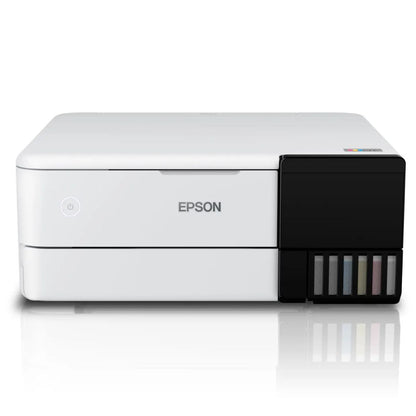 Epson EcoTank L8160 3-in-1 A4 Photo Printer, 6-Colour Claria ET Ink, Print/Scan/Copy, Duplex Printing, Wi-Fi, Ethernet, AirPrint, White | L8160