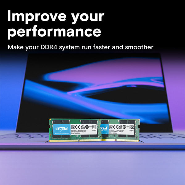 Crucial 16GB DDR4 SODIMM Memory Module, 3200MHz Clock Speed, 22-22-22 ...