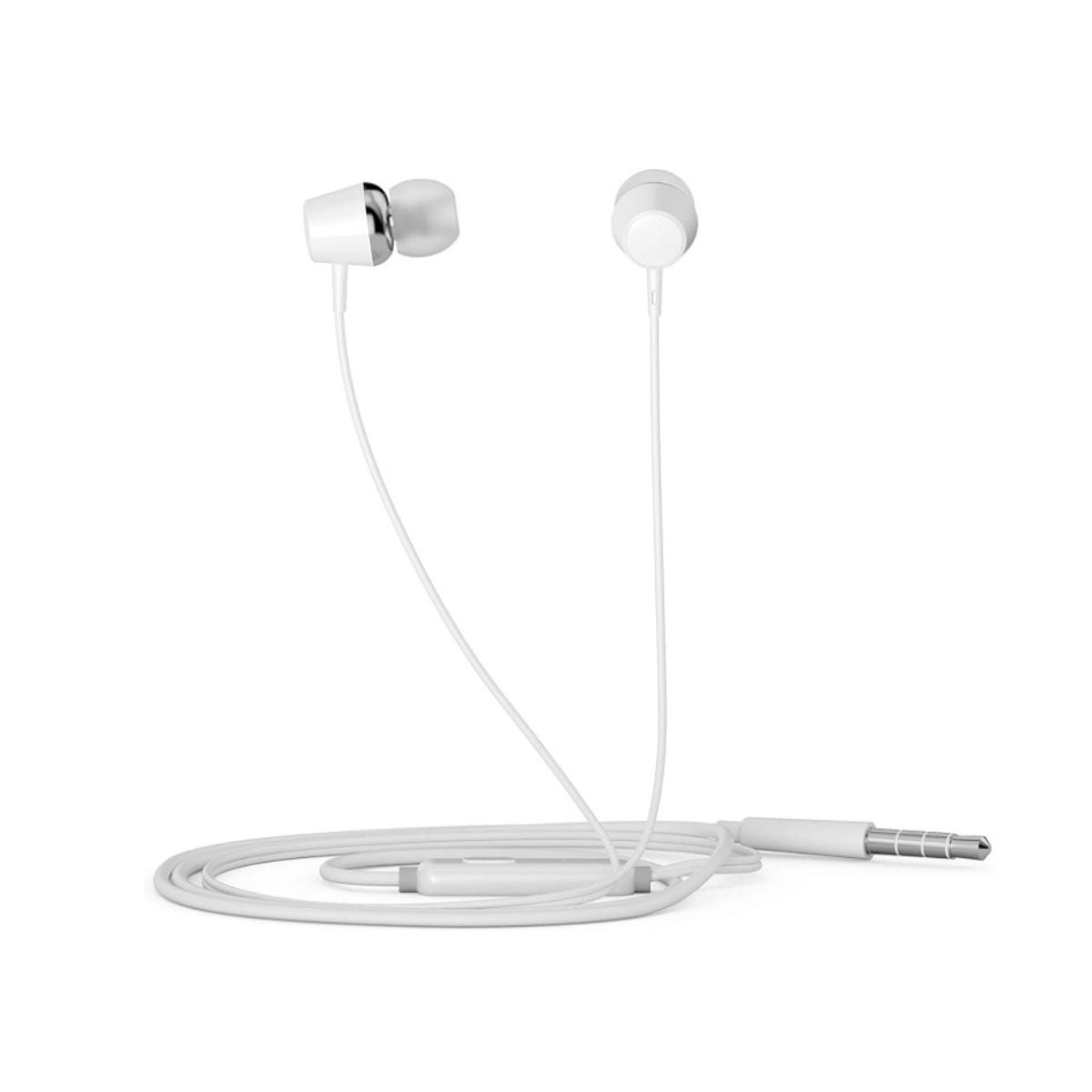 HP DHE-7000 Wired Gaming Earphone with Microphone – Lightweight In-Ear Headset, 3.5mm Universal Jack, White