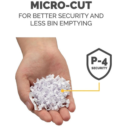 Fellowes Powershred LX220 Micro-Cut Shredder | P-4 | 20-Sheet Capacity | 2 × 12mm | 8-Gallon Bin | Black | 5015401
