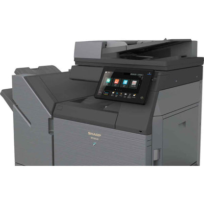 SHARP BP-50C26 MFP Color Laser Printer, 26 ppm Print Speed, Std 650 Max 6300 Sheets Paper Capacity, 128GB SSD, 1200 DPI, 10.1" Touch Display, Wireless LAN, Smart Scanning, Gray | BP-50C26