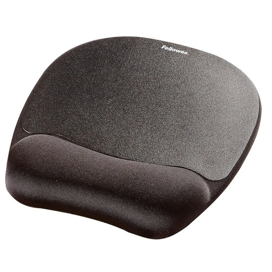 Fellowes Memory Foam Mouse Pad/Wrist Rest | Ergonomic Design | Comfortable Wrist Support | Black
