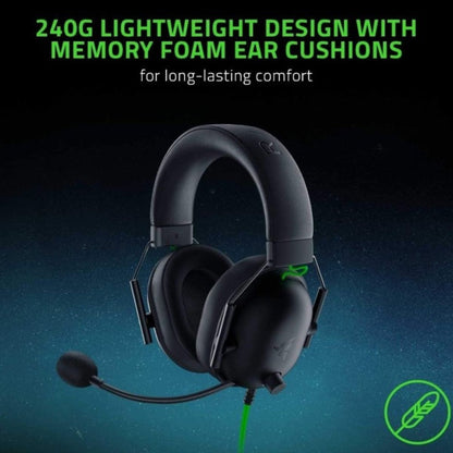 Razer BlackShark V2 X Gaming Headset, 7.1 Surround Sound Capable, 50mm Drivers, Memory Foam Cushion, for PC, PS4, Nintendo Switch, 3.5mm Headphone Jack