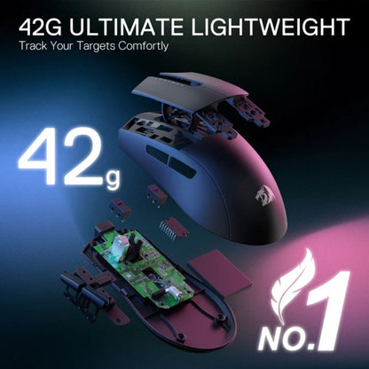 Redragon K1NG M724 Wired Gaming Mouse | 1000Hz Polling Rate | High-Precision Optical Sensor | Black / White / Pink
