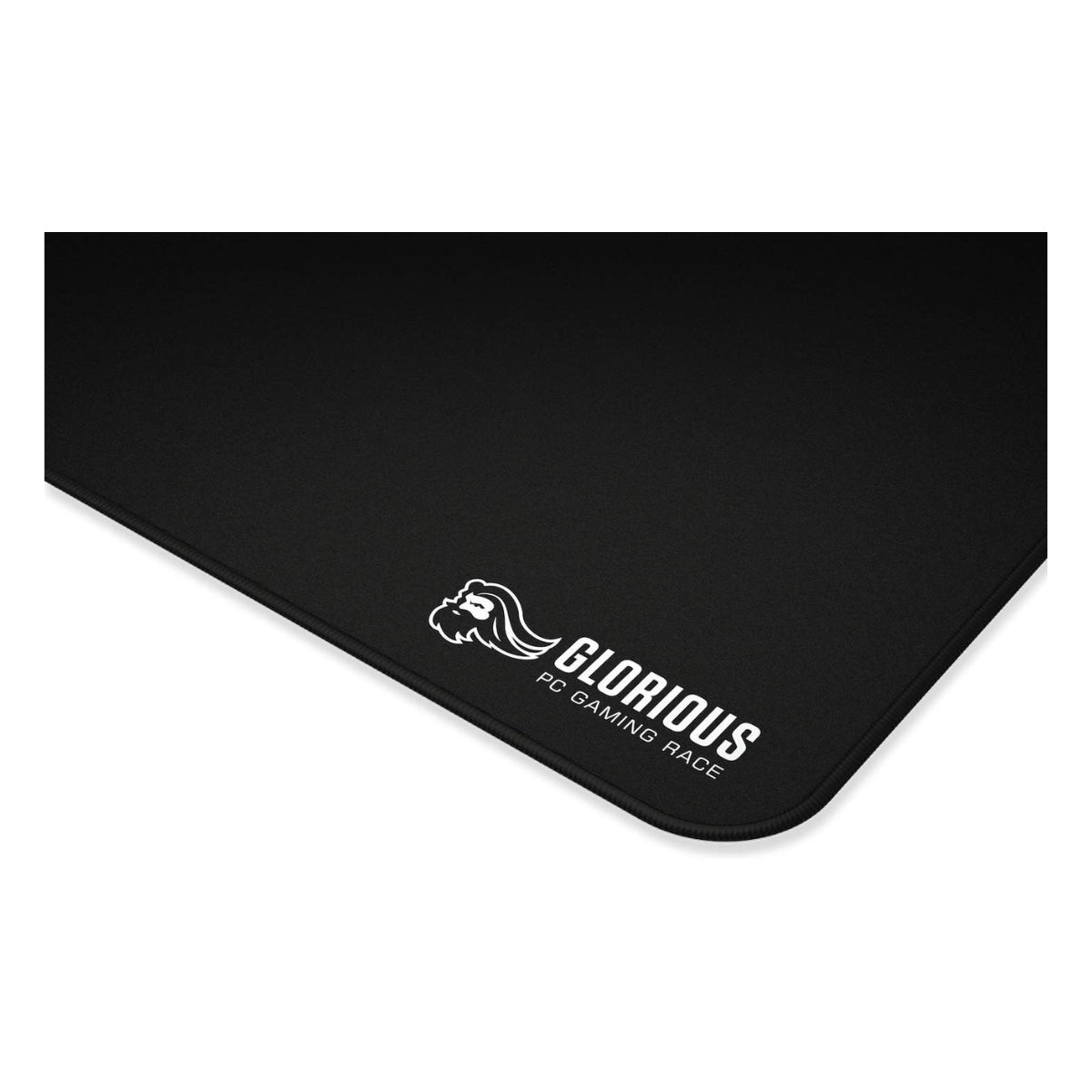 Glorious 3XL Extended Gaming Mouse Pad/Mat, Long Black Cloth, Mousepad, Stitched Edges, 48x24 |Black