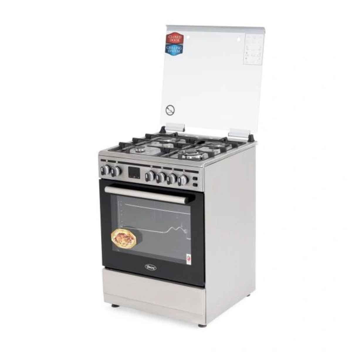 Terim TERGC66ST Freestanding Gas Cooker – 60 × 60 cm, 4-Burner, Stainless Steel