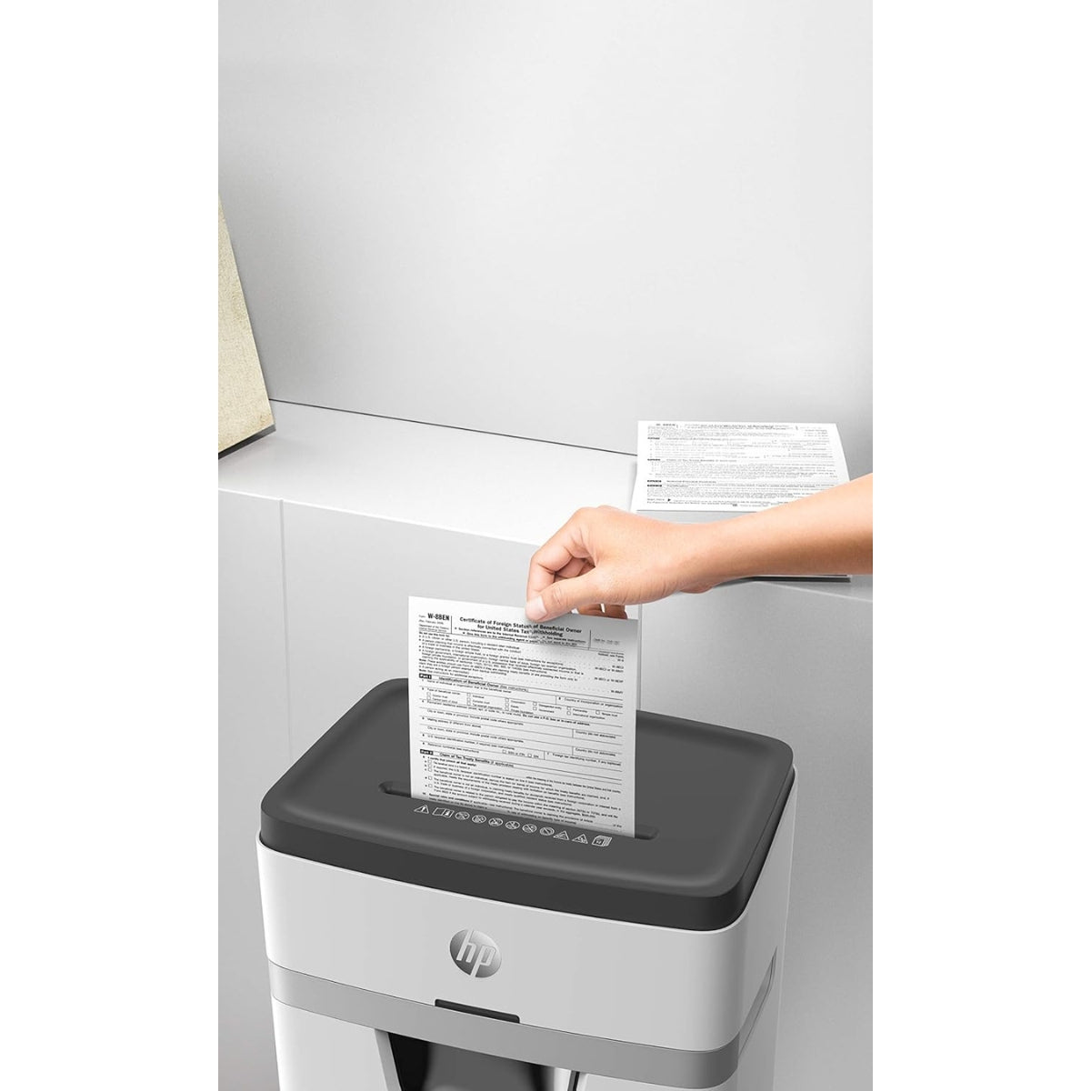 HP OneShred 12MC 2806 – Micro-Cut Paper Shredder (Up to 12 Sheets, P-5 Security)