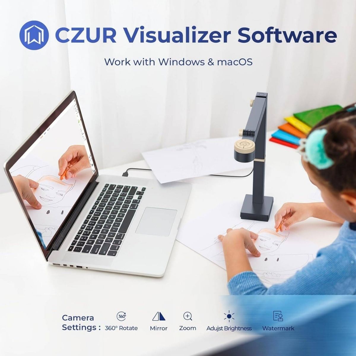 CZUR Fancy S Pro Document Scanner | 12MP CMOS Sensor | 4000 × 3000 Resolution | Autofocus