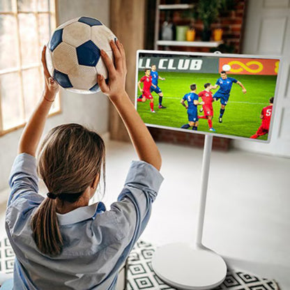 LG StanbyME Movable Smart Screen 27" FHD LCD Display, 60Hz Native Refresh Rate, a7 Gen4 Processor, ThinkQ AI Technology, Full Web Browser, Wi-Fi & Bluetooth Connectivity, White