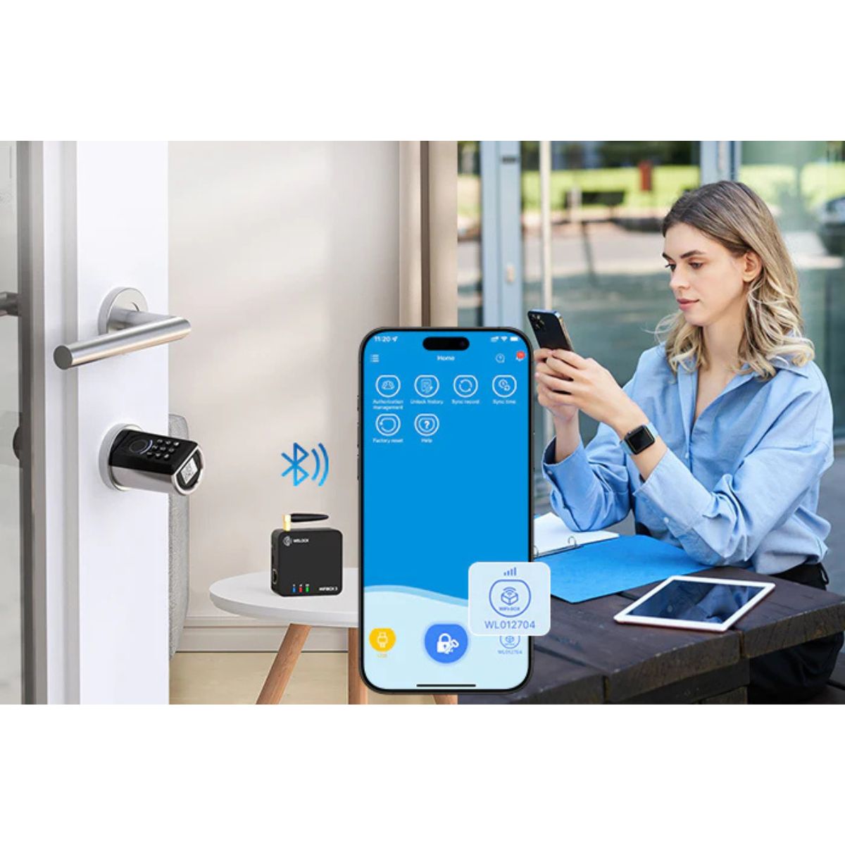 WeLock ToucD41 Smart Lock – Electronic Fingerprint &amp; App Controlled Door Lock, Keyless Entry, Bluetooth, RFID, Black | ToucD41