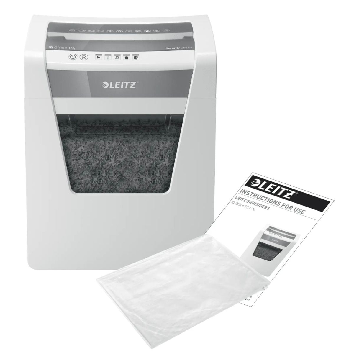 Leitz IQ Office Cross Cut Paper Shredder P4- 15 SHEETS CROSS CUT SHREDDER – P4 (8003)