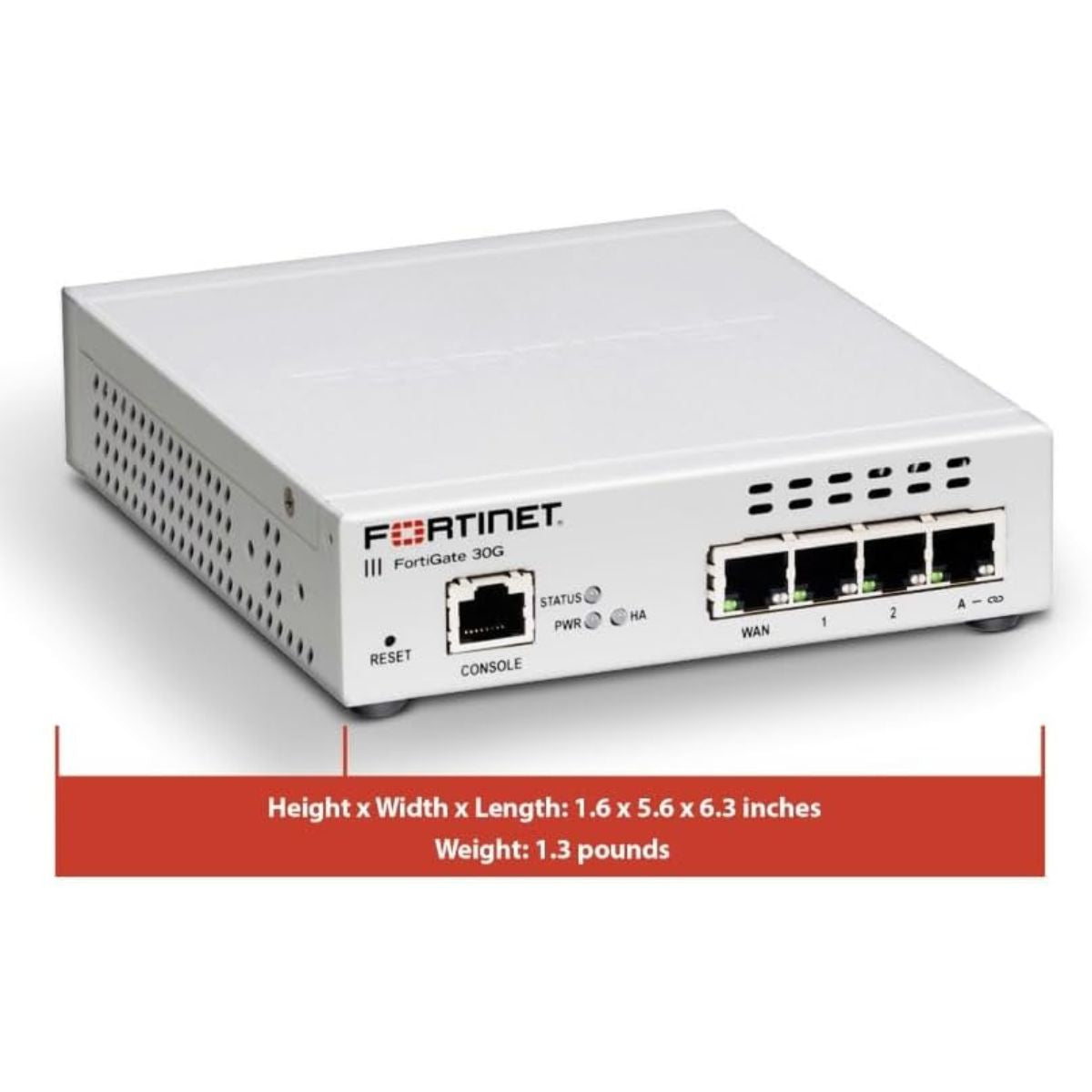 Fortinet FortiGate-30G Firewall – Network Security Appliance, 800Mbps IPS, 500Mbps Threat Protection, 1 Year FortiGuard UTP & FortiCare Premium