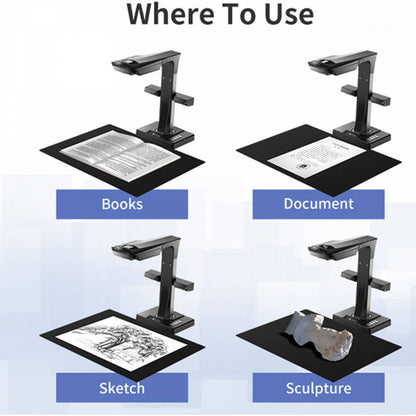 CZUR ET-25 Pro Overhead Book/Document Scanner, 25MP HD Camera, Scan up to A3 Format, Patented Page-Flattening Algorithms, 1.5s/page Print Speed, Efficient OCR, JPG, PDF, TIFF, Gray | ET25 Pro