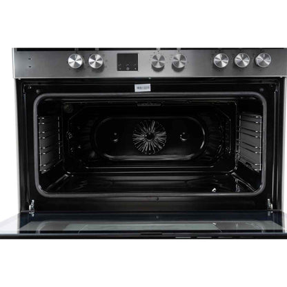Terim TERVC96ST 90x60cm Electric Cooker – 5 Cooking Zones, 9 Oven Functions, Turbo Fan, Silver