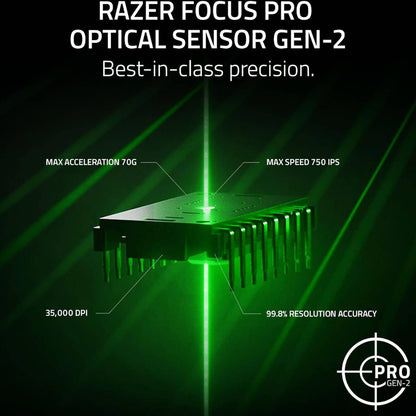 Razer Viper V3 Pro Wireless/Wired Gaming Black Mouse RZ01-05120100-R3G1, 54g Lightweight Design, 35K Gen 2 DPI Optical Sensor, Up To 95H Battery Life, Optical Mouse Switches Gen 3, Black