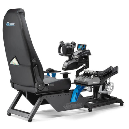Next Level Racing Flight Simulator Microsoft Flight Simulator Edition Seat | Premium PU Leather | Integrated Adjustable Lumbar Support | Ergonomic Design | Up to 150kg User Capacity | Black | NLR-S044B