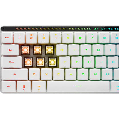Asus ROG Falchion RX Low Profile Gaming Keyboard – 65% Compact, Tri-Mode Wireless, Optical Switches, Touch Panel, Aura RGB