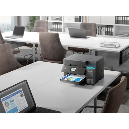 Epson EcoTank L6390 Wireless All-In-One Inkjet Printer – PrecisionCore Print Head, 4800 × 1200 DPI, Duplex Printing, WiFi, ADF, Black | C11CL40407