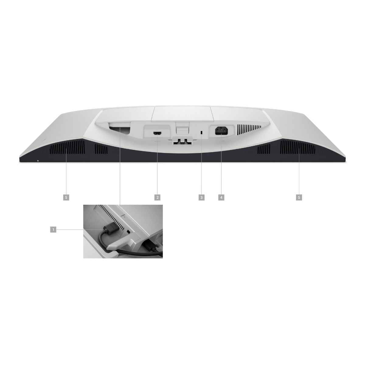 Dell Monitor 27" FHD IPS Display, 1920 x 1080 Resolution, 100Hz Refresh Rate, 4ms (Extreme Mode) Response Time, Built-In Speakers, 16.7m Color Support, 4 Star TUV Eye Support, White