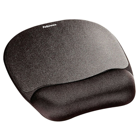 Fellowes Memory Foam Mouse Pad/Wrist Rest | Ergonomic Design | Comfortable Wrist Support | Black
