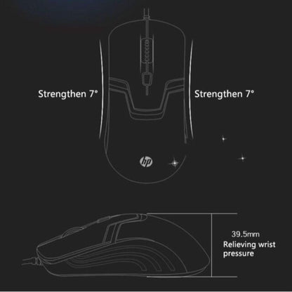 HP M100 USB Wired versatile and reliable Gaming Optical Mouse – Black | 1QW49AA