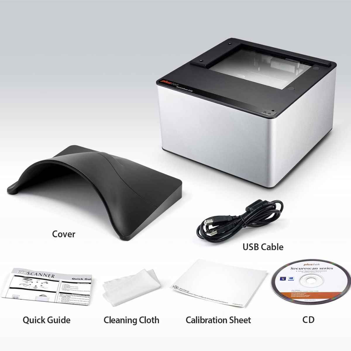 Plustek SecureScan X50 Passport Scanner – USB 2.0, 5 Megapixels, White LED, Compact MRTD &amp; ID Scanner
