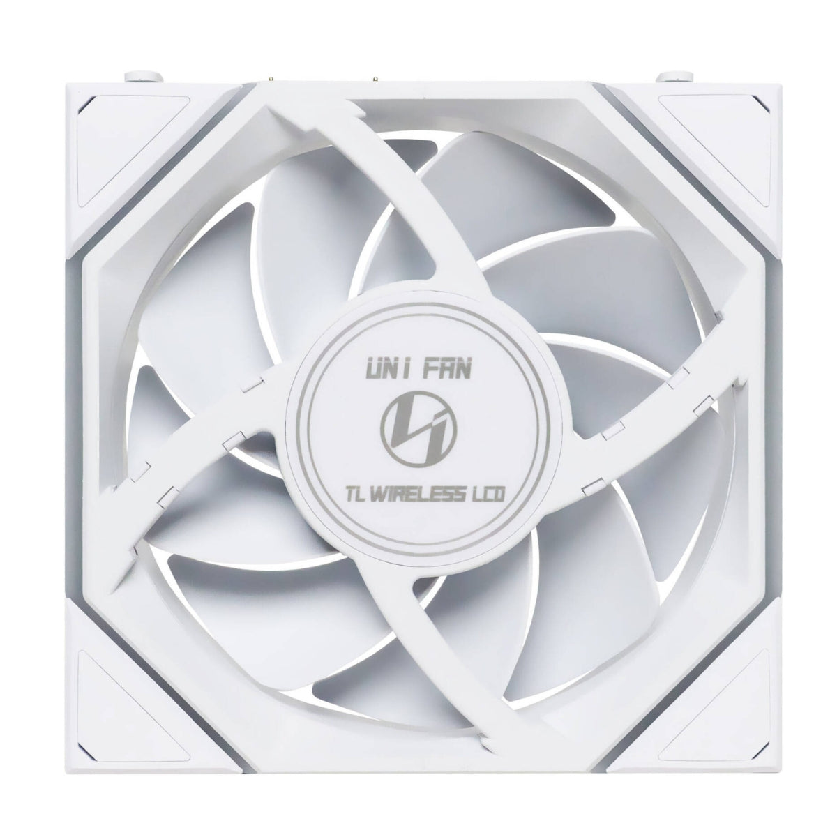 Lian-Li UNI FAN TL120 LCD Wireless Case Fan – 1900 RPM, 62 CFM Airflow, FDB Bearing, Single Pack | Black / White