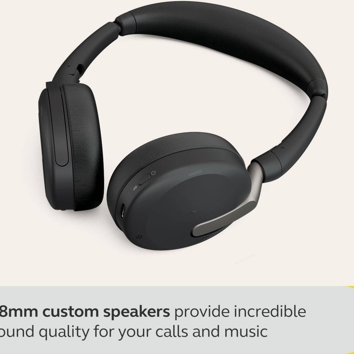 Jabra Evolve2 65 Flex Professional Wireless Headset | Hybrid Active Noise Cancellation | Microsoft Teams Certified | USB-A Dongle | Black | 26699-999-999