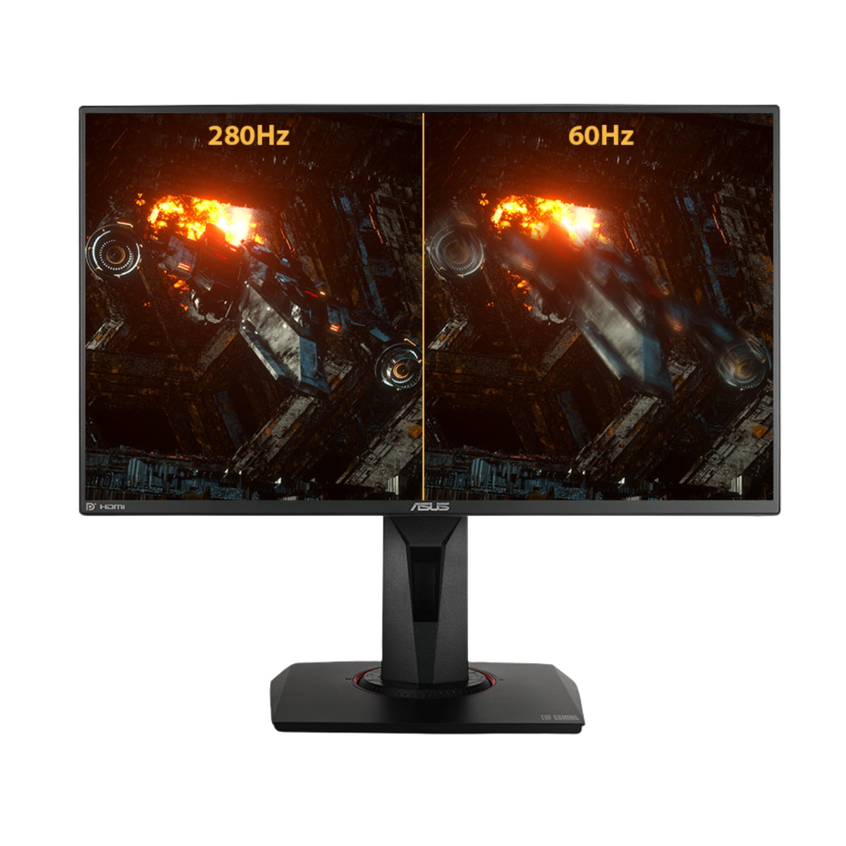 Asus TUF Gaming VG259QM 24.5 inch Full HD HDR Monitor (1920x1080), Fast IPS, Overclockable 280Hz, 1ms (GTG), Extreme Low Motion Blur Sync, G-SYNC Compatible
