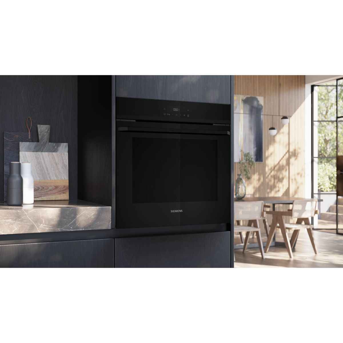 Siemens iQ500 60cm Built-In Oven – Black (Model HJ852GEB0M)