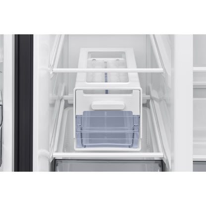 Samsung  RS90F Basic 655 Liters Bespoke AI Side-by-Side Refrigerator RS70F65Q1FAE Black Doi Color with AI Energy Mode, Water Dispenser, Inox, Digital Inverter,