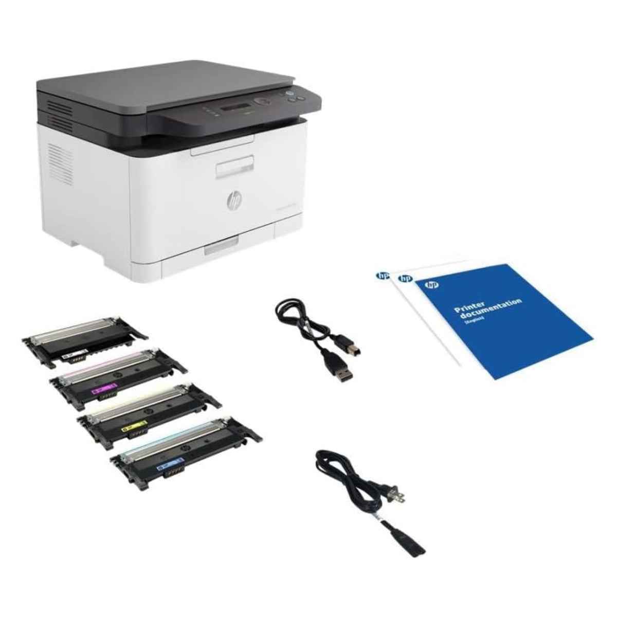 HP Color Laser MFP 178nw Multifunction printer color laser A4 210x297mm original A4 Letter media up to 18 ppm, copying up to 18 ppm, printing 150 sheets USB 2.0, LAN, WiFi