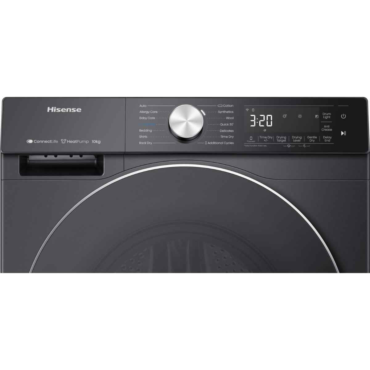 Hisense 5S Series DH5S102BB – 10kg Heat-Pump Tumble Dryer (Black)