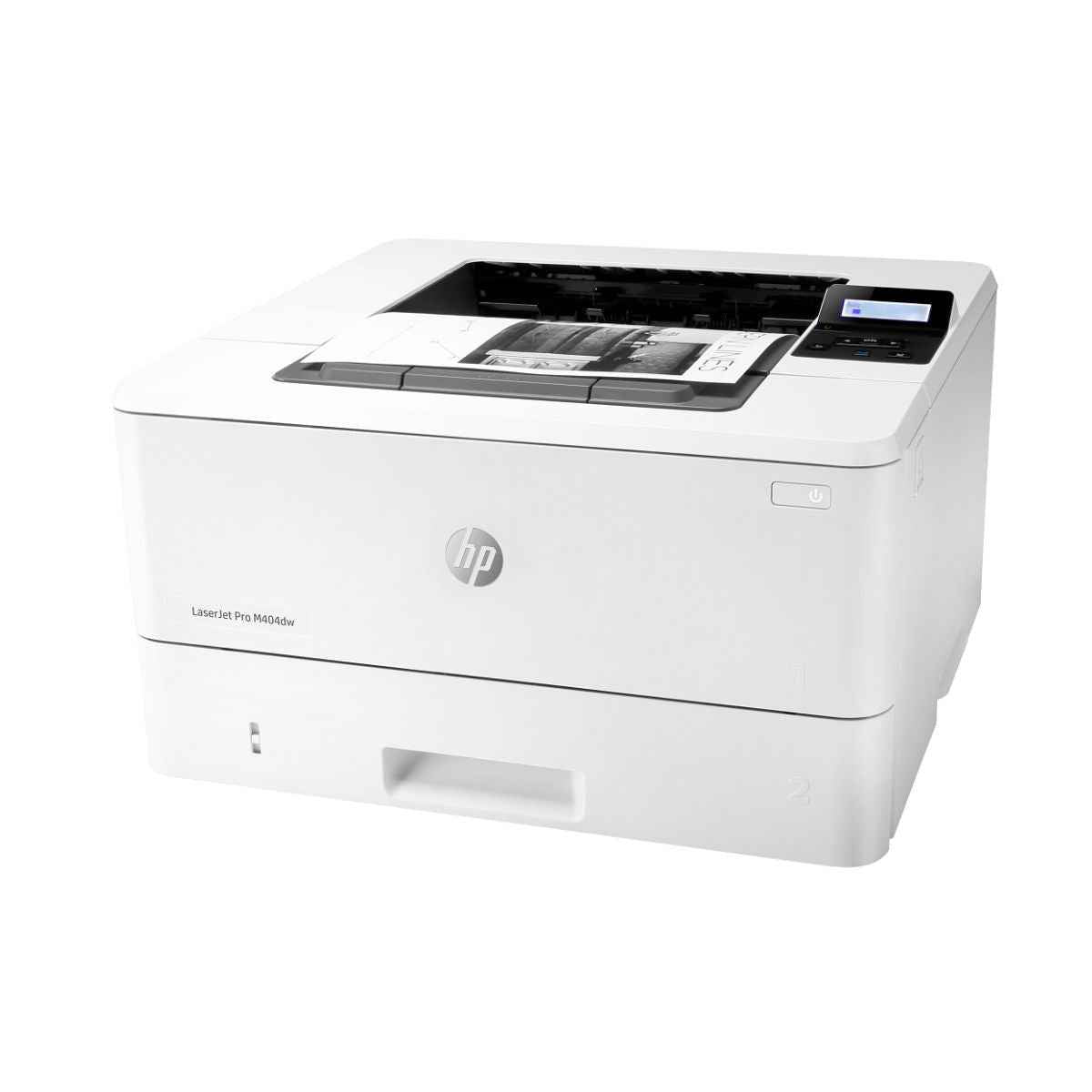 HP LaserJet Pro 404dw A4 Laser Printer, LCD Display, Up to 40ppm Print Speed, 1200x1200 dpi Resolution, Up to 80000 Pages Duty Cycle, USB,Ethernet,Wi-Fi, White | W1A56A