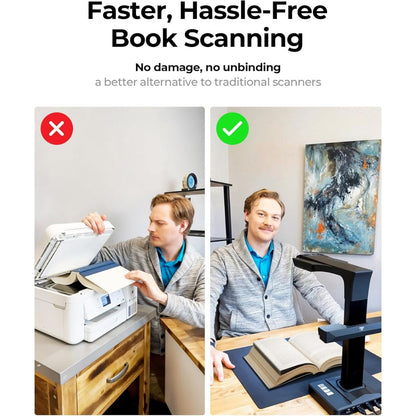 CZUR ET MAX Professional Book Scanner, 38MP Document Camera, Laser Curve-Flatten, USB High Speed Document Scanner, 180+ Languages OCR, Capture A3, Support HDMI, for Windows/MacOS/Linux