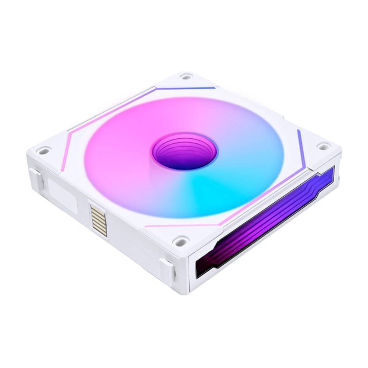 Lian Li SL-Infinity 120 Reverse Blade UNI Fan – 2100 RPM, 63.6 CFM Airflow, FDB Bearing, Single Pack | Black / White