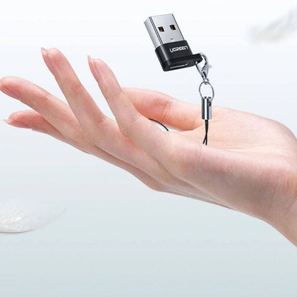 UGREEN US280 USB-C Female to USB-A 2.0 Male Adapter | 480Mbps | Aluminum Alloy | Black | 50568