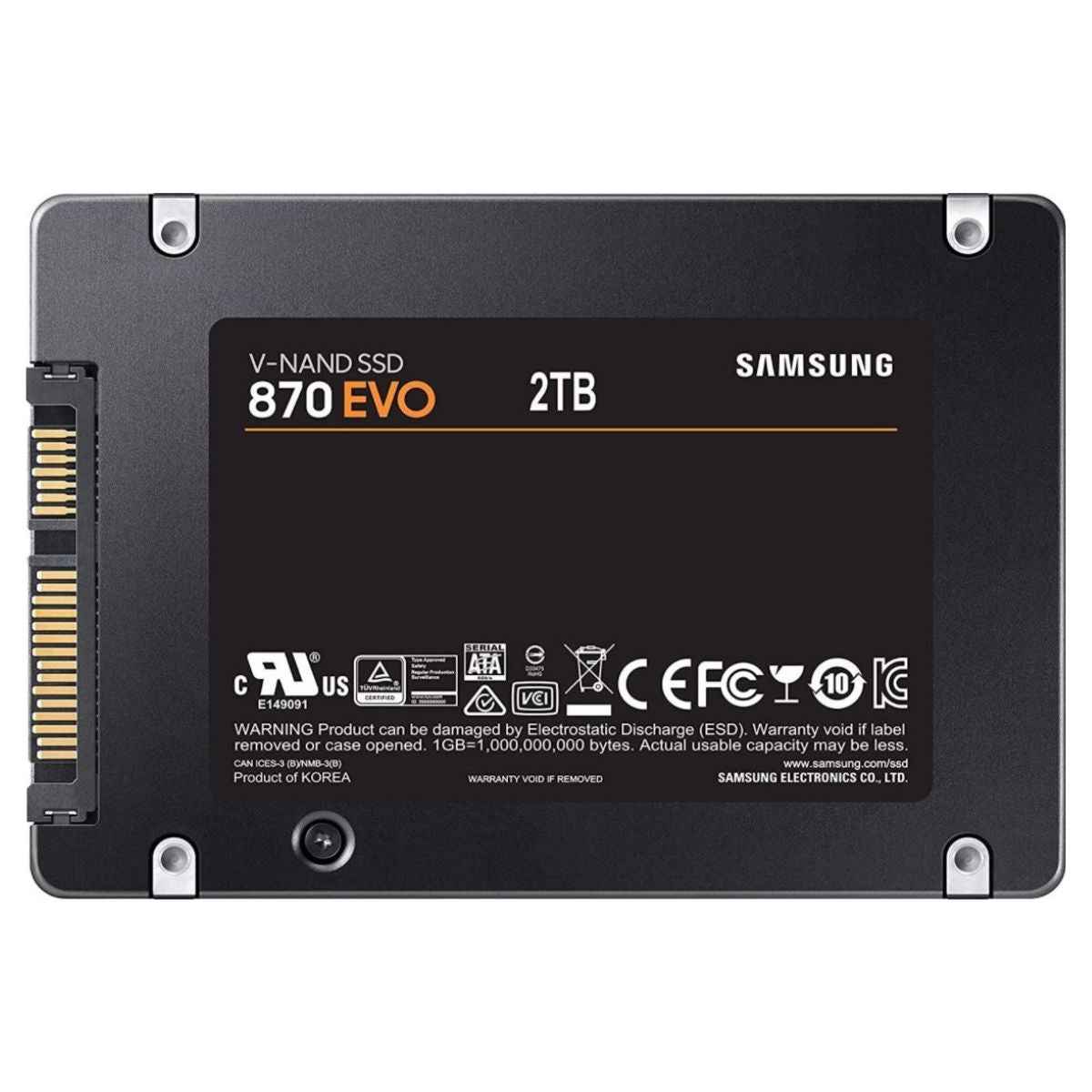 Samsung 870 EVO SATA III Internal SSD – Up to 4TB, 2.5" SSD, 560MB/s Read, 530MB/s Write