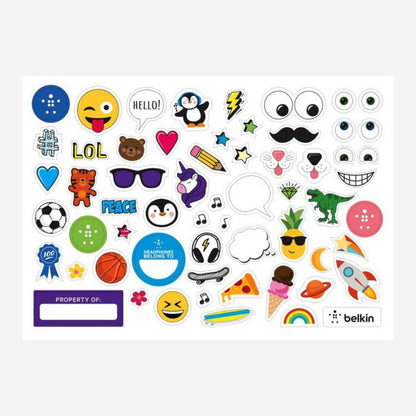 Belkin SoundForm Mini Wired On-Ear Headphones for Kids – AUD004btBK (Black)